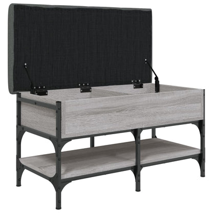 Panca Porta Scarpe Grigio Sonoma 82x42x45 cm Legno Multistrato - homemem39