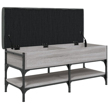 Panca Porta Scarpe Grigio Sonoma 102x42x45 cm Legno Multistrato - homemem39