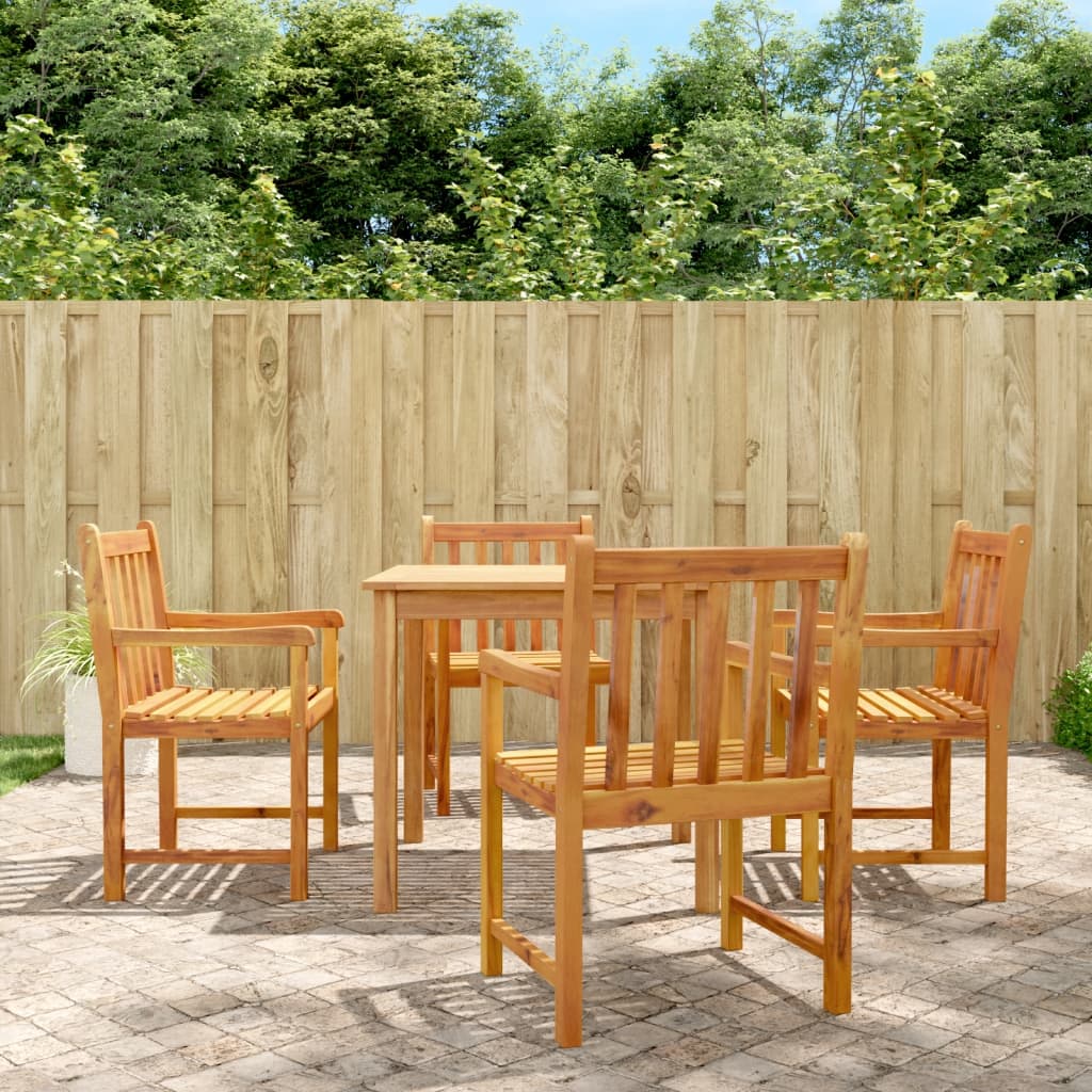 Sedie da Giardino 4 pz 56x55,5x90 cm Legno Massello di Acacia - homemem39