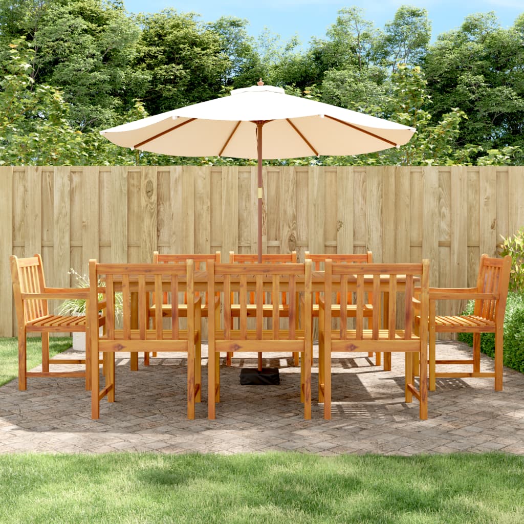 Sedie da Giardino 8 pz 56x55,5x90 cm Legno Massello di Acacia - homemem39