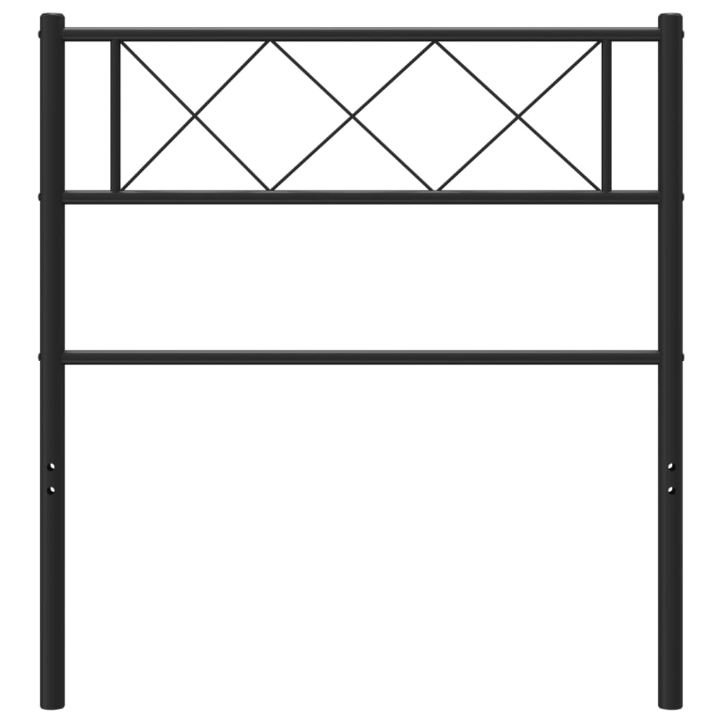 Testiera in Metallo Nero 107 cm - homemem39