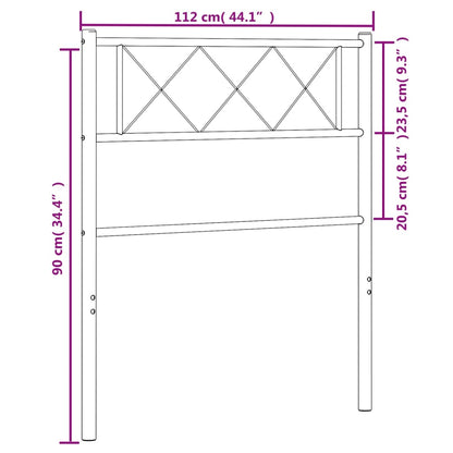 Testiera in Metallo Nero 107 cm - homemem39