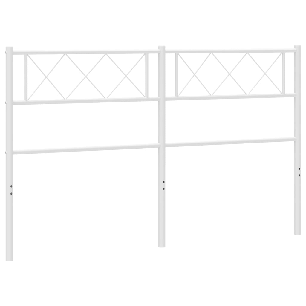 Testiera in Metallo Bianco 120 cm - homemem39