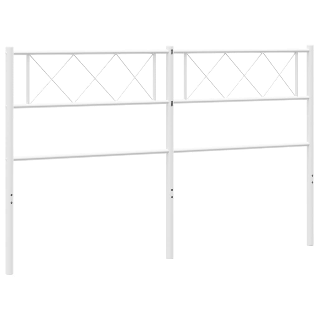 Testiera in Metallo Bianco 120 cm - homemem39