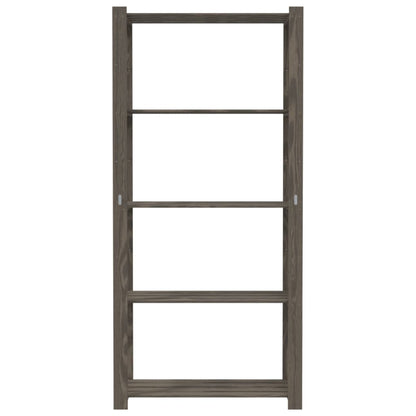 Scaffale a 5 Livelli Grigio 80x38x170 cm in Legno di Pino - homemem39