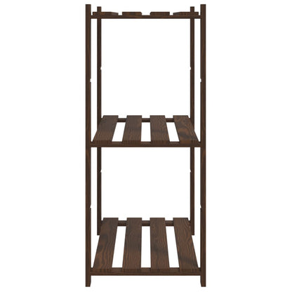 Scaffale a 3 Livelli Marrone 80x38x90 cm in Legno di Pino - homemem39