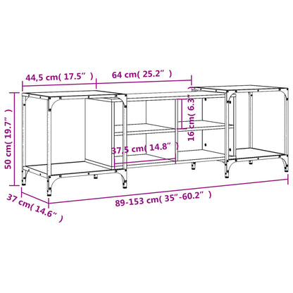 Mobile Porta TV Nero 153x37x50 cm in Legno Multistrato - homemem39