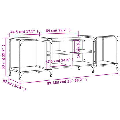 Mobile Porta TV Rovere Sonoma 155x37x50 cm in Legno Multistrato - homemem39