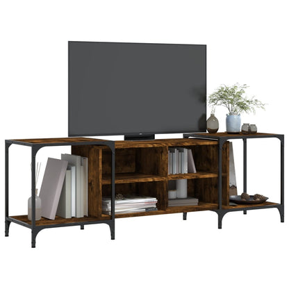 Mobile Porta TV Rovere Fumo 153x37x50 cm in Legno Multistrato - homemem39