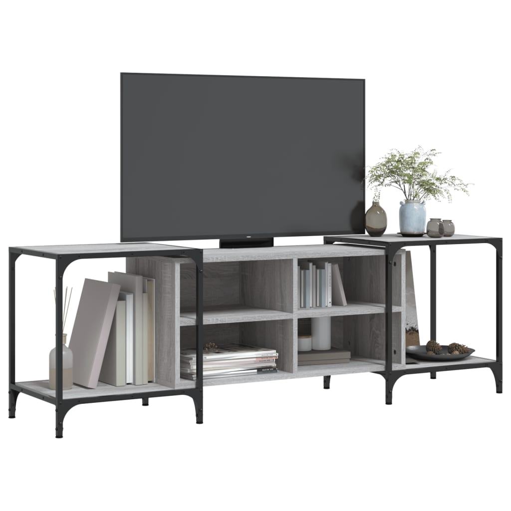 Mobile Porta TV Grigio Sonoma 153x37x50 cm in Legno Multistrato - homemem39