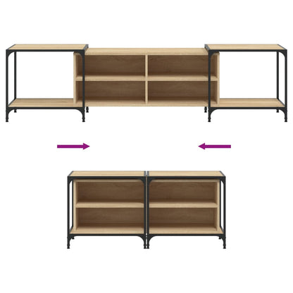 Mobile Porta TV Rovere Sonoma 203x37x50 cm in Legno Multistrato - homemem39