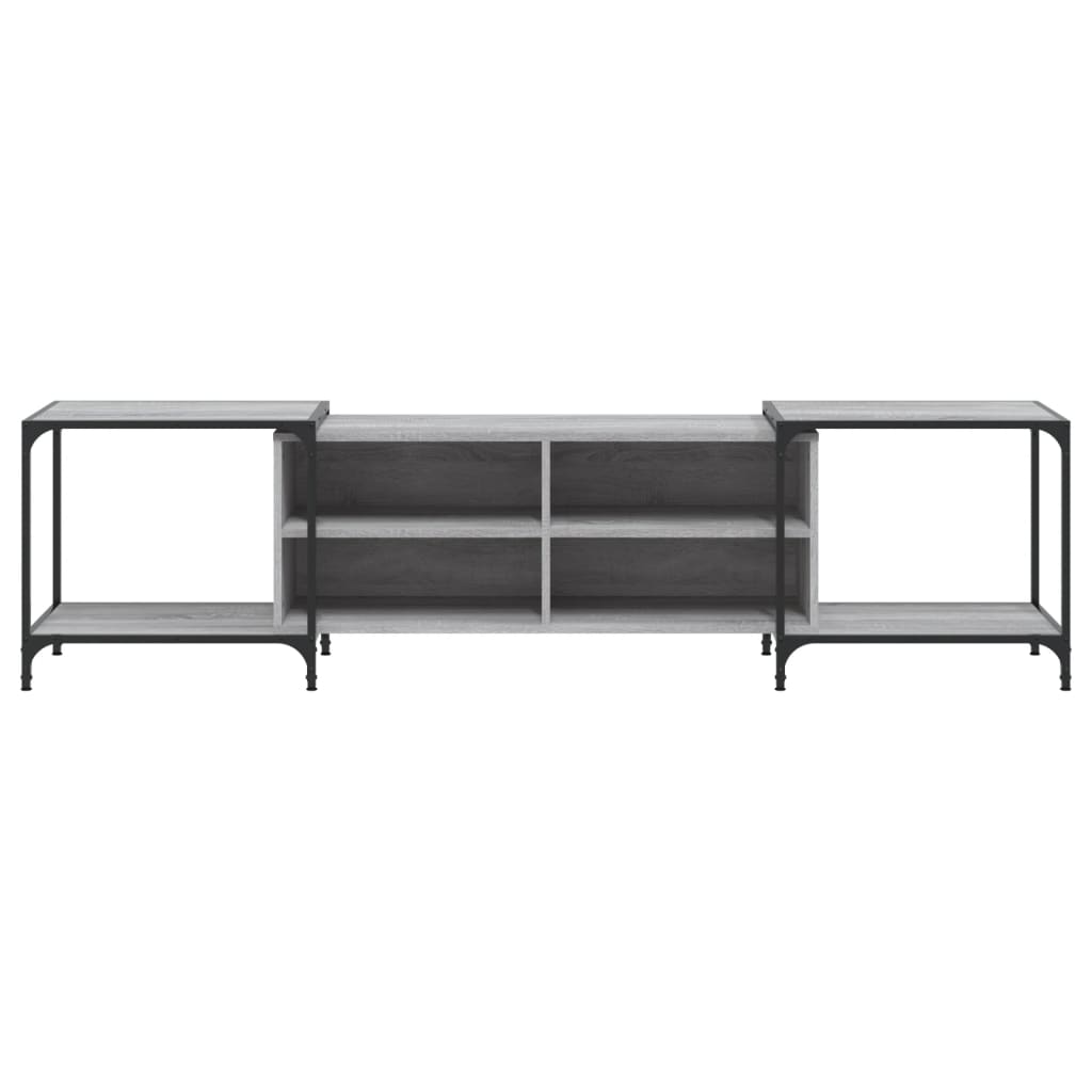 Mobile Porta TV Grigio Sonoma 203x37x50 cm in Legno Multistrato - homemem39