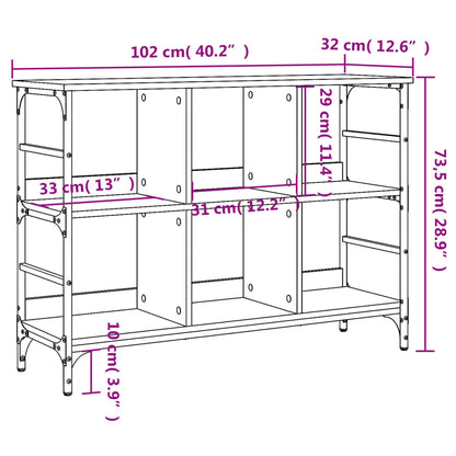 Credenza Nera 102x32x73,5 cm in Legno Multistrato - homemem39