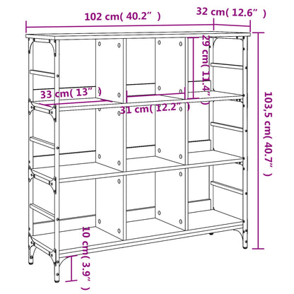 Credenza Grigio Sonoma 102x32x103,5 cm in Legno Multistrato - homemem39