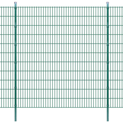 Pali per Recinzione 10 pz Verde 280 cm in Acciaio Zincato - homemem39