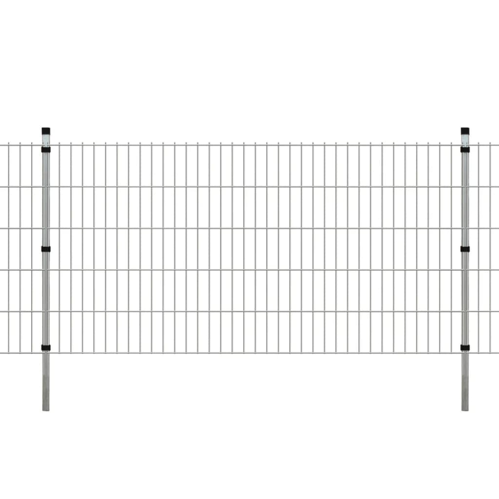 Pali per Recinzione 10 pz Argento 150 cm in Acciaio Zincato - homemem39