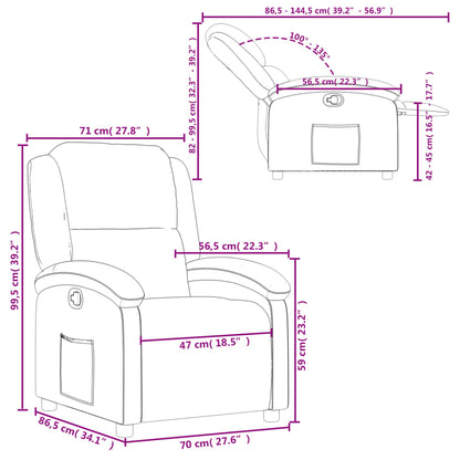 Poltrona Reclinabile in Tessuto Grigio Scuro - homemem39