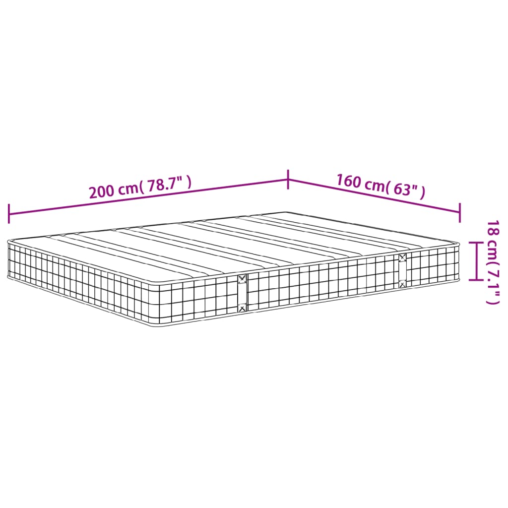 Materasso a Molle Bonnel Medio 160x200 cm - homemem39