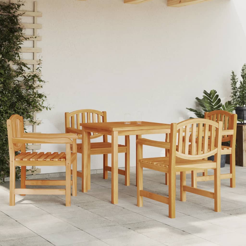 Sedie da Giardino 4 pz 58x59x88 cm in Legno Massello di Teak - homemem39