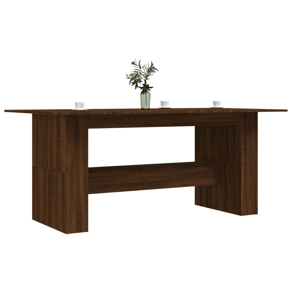 Tavolo da Pranzo Rovere Marrone 180x90x76 cm Legno Multistrato - homemem39