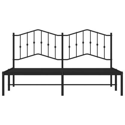 Giroletto con Testiera in Metallo Nero 183x213 cm - homemem39