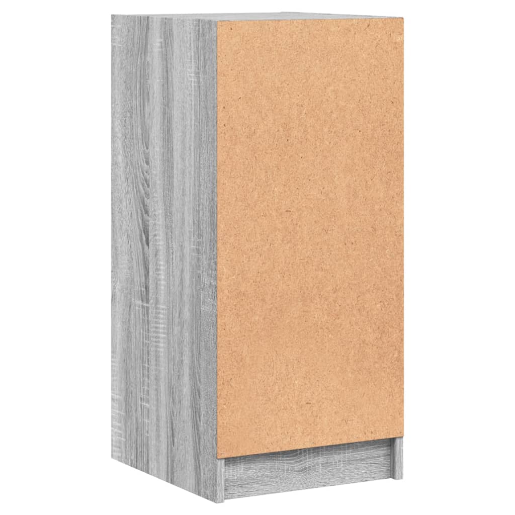 Mobile con Ante in Vetro Grigio Sonoma 35x37x75,5 cm - homemem39