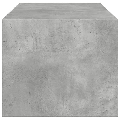 Tavolino Salotto con Ante in Vetro Grigio Cemento 102x50x42 cm - homemem39