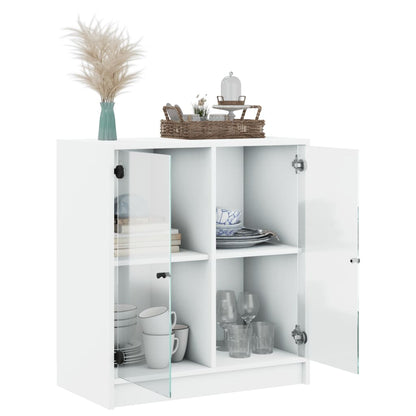 Mobile con Ante in Vetro Bianco 68x37x75,5 cm - homemem39