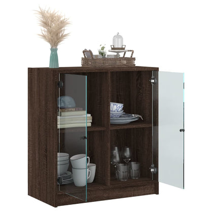 Mobile con Ante in Vetro Rovere Marrone 68x37x75,5 cm - homemem39