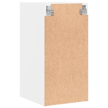 Mobile a Muro con Ante in Vetro Bianco 35x37x68,5 cm - homemem39