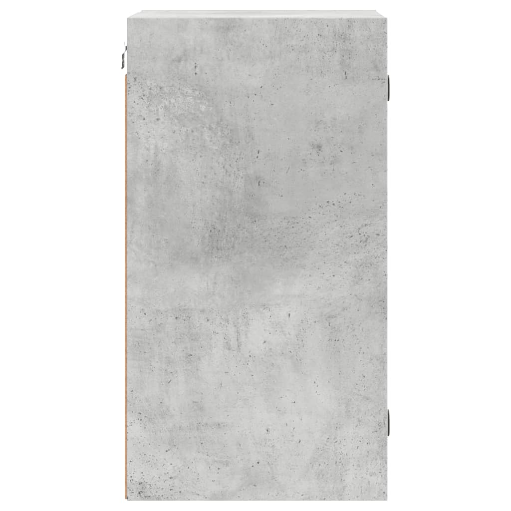 Mobile a Muro con Ante in Vetro Grigio Cemento 35x37x68,5 cm - homemem39