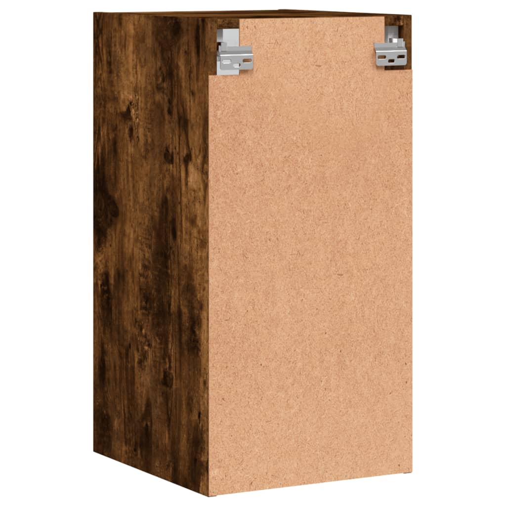 Mobile a Muro con Ante in Vetro Rovere Fumo 35x37x68,5 cm - homemem39