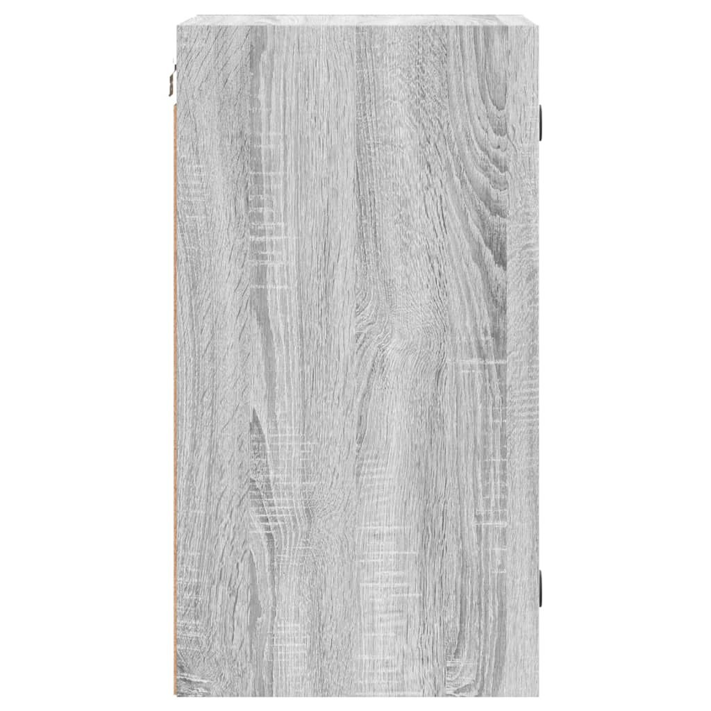 Mobile a Muro con Ante in Vetro Grigio Sonoma 35x37x68,5 cm - homemem39