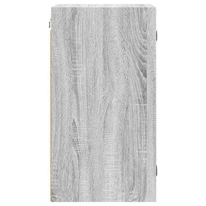 Mobile a Muro con Ante in Vetro Grigio Sonoma 35x37x68,5 cm - homemem39