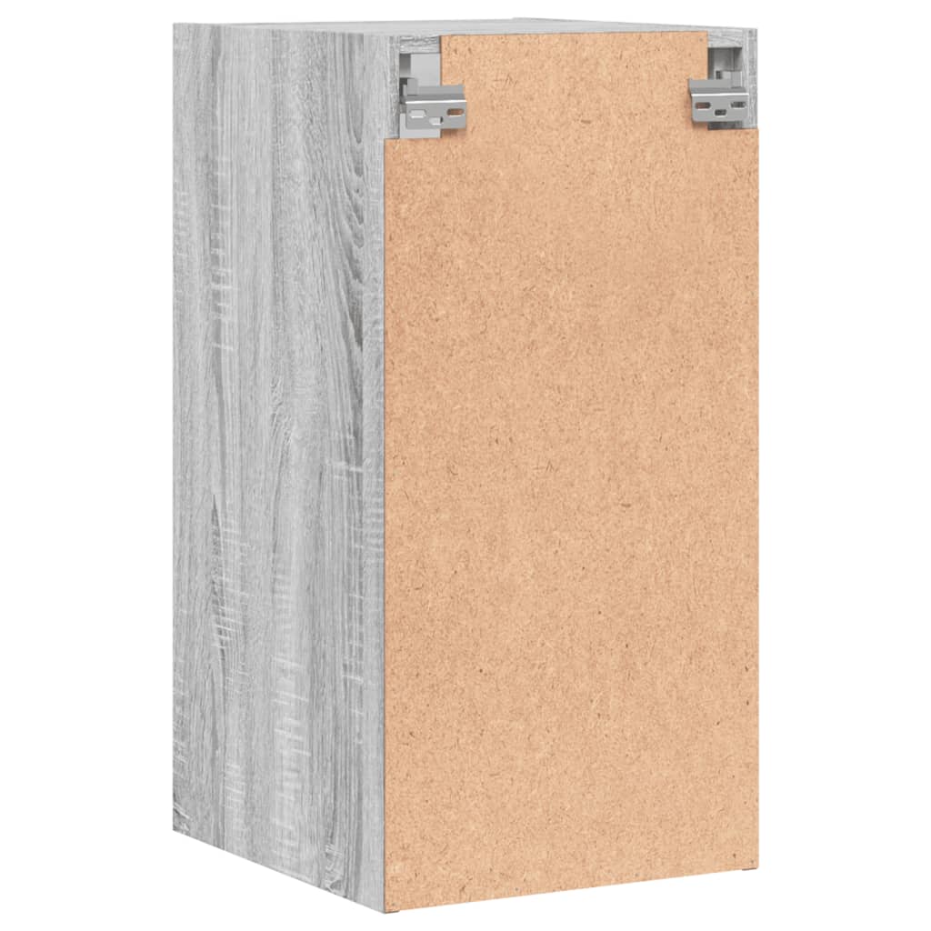 Mobile a Muro con Ante in Vetro Grigio Sonoma 35x37x68,5 cm - homemem39