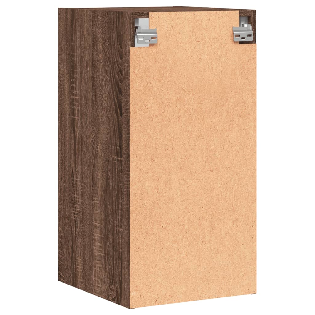 Mobile a Muro con Ante in Vetro Rovere Marrone 35x37x68,5 cm - homemem39