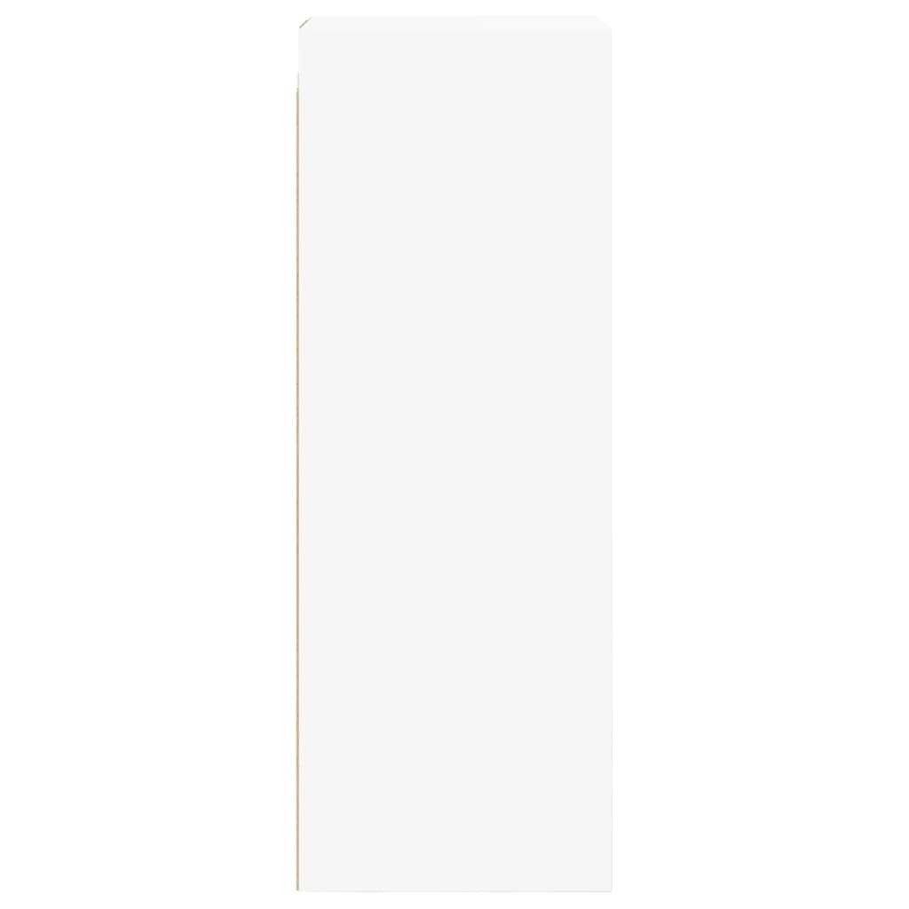 Mobile a Muro con Ante in Vetro Bianco 35x37x100 cm - homemem39