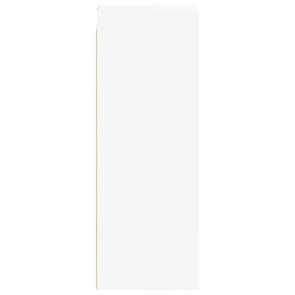 Mobile a Muro con Ante in Vetro Bianco 35x37x100 cm - homemem39