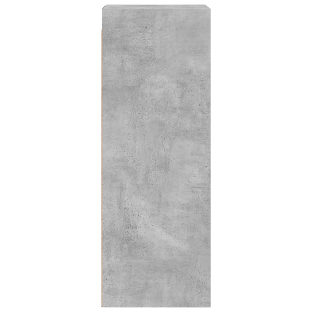 Mobile a Muro con Ante in Vetro Grigio Cemento 35x37x100 cm - homemem39