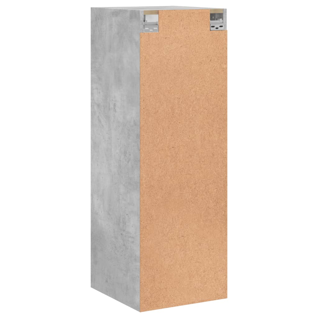 Mobile a Muro con Ante in Vetro Grigio Cemento 35x37x100 cm - homemem39