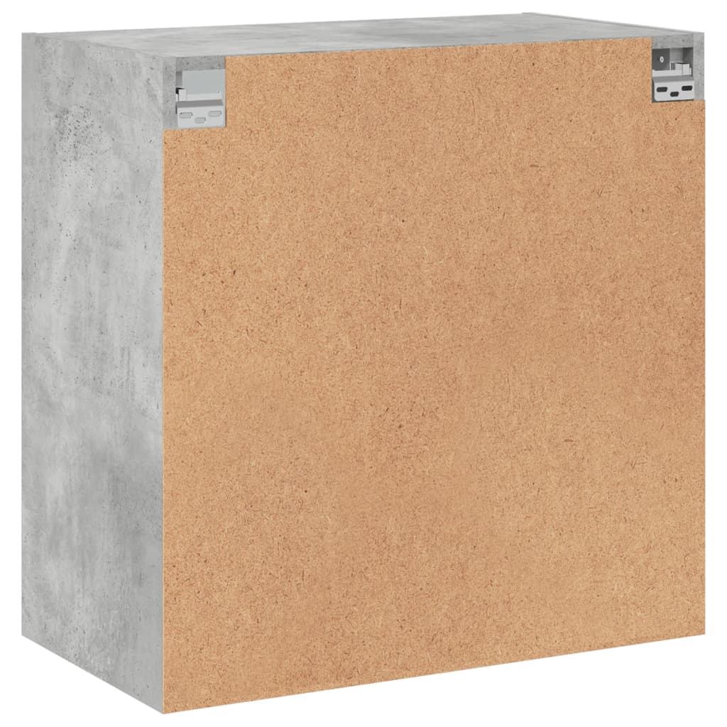 Mobile a Muro con Ante in Vetro Grigio Cemento 68x37x68,5 cm - homemem39