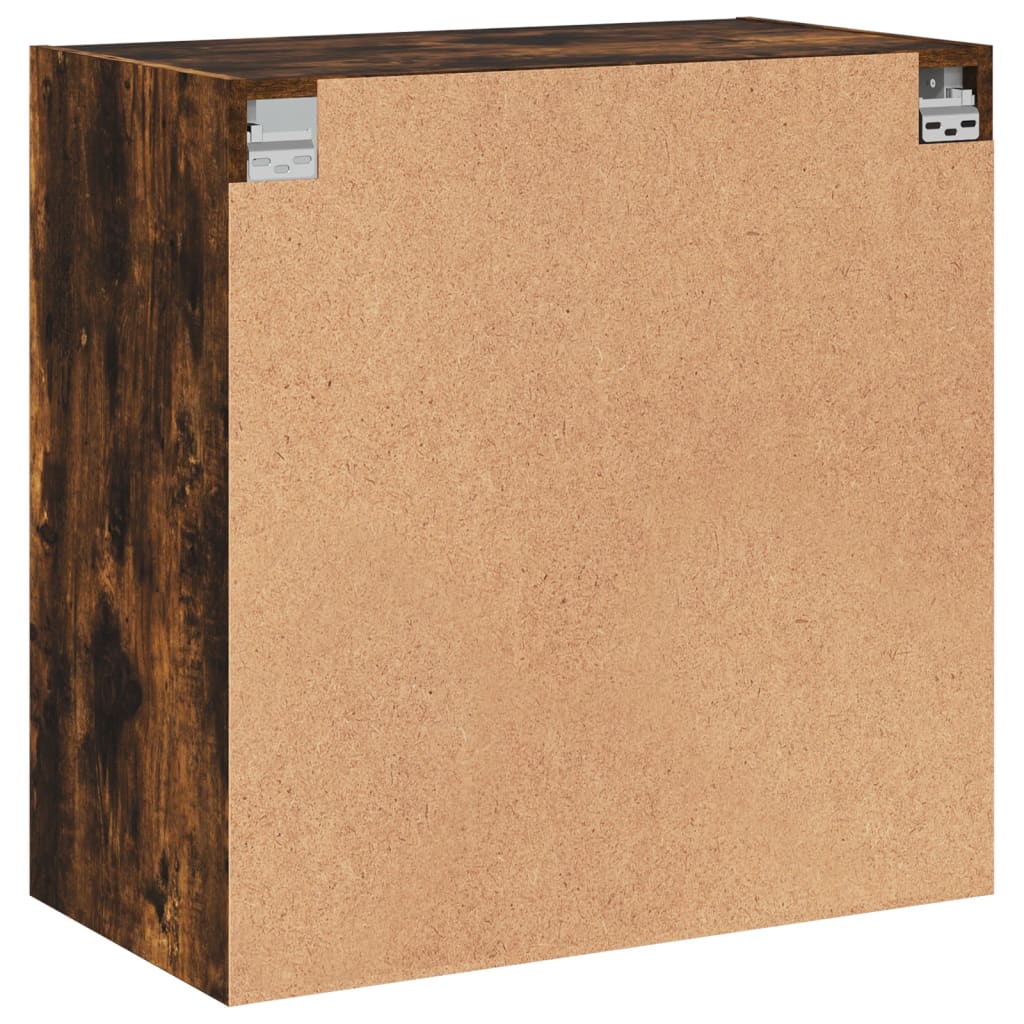 Mobile a Muro con Ante in Vetro Rovere Fumo 68x37x68,5 cm - homemem39