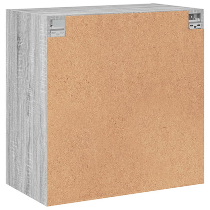 Mobile a Muro con Ante in Vetro Grigio Sonoma 68x37x68,5 cm - homemem39