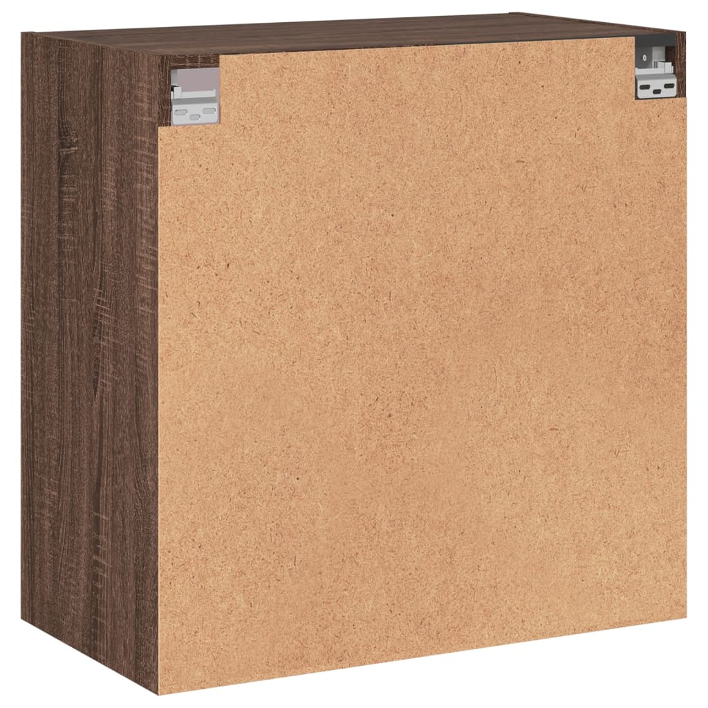 Mobile a Muro con Ante in Vetro Rovere Marrone 68x37x68,5 cm - homemem39