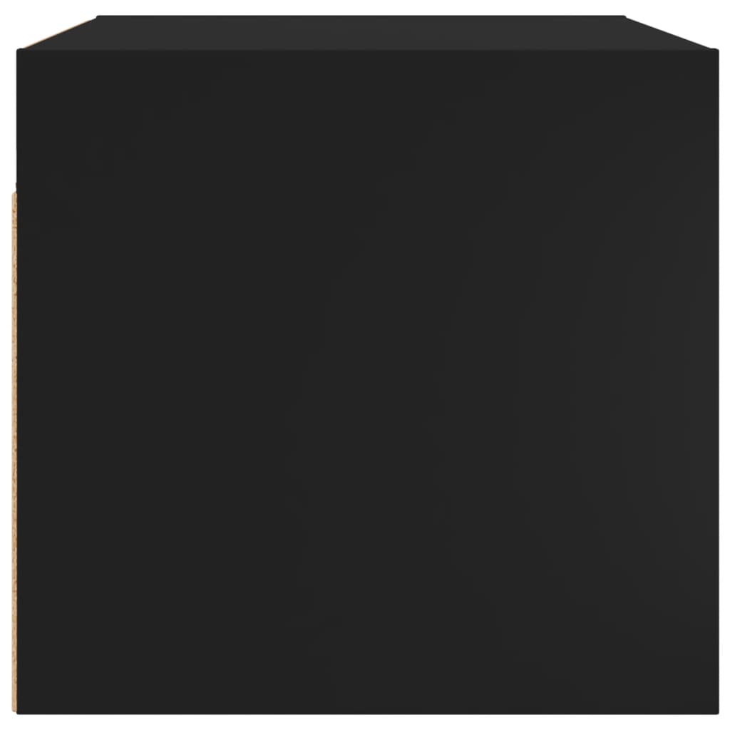 Mobili a Muro con Ante in Vetro 2pz Nero 68,5x37x35 cm - homemem39