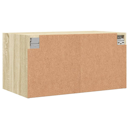 Mobili a Muro con Ante in Vetro 2pz Rovere Sonoma 68,5x37x35 cm - homemem39