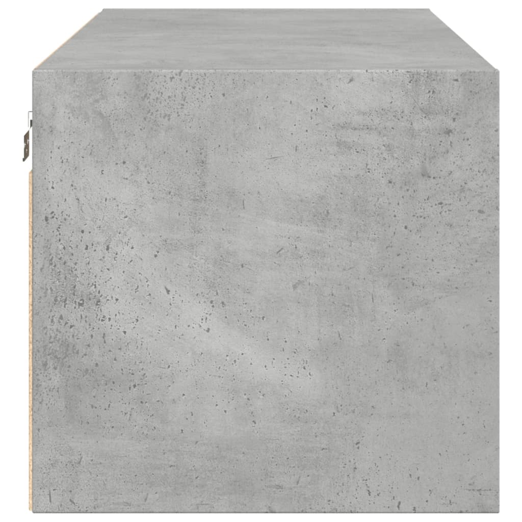 Mobile a Muro con Ante in Vetro Grigio Cemento 102x37x35 cm - homemem39