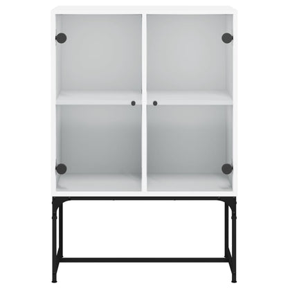 Mobile con Ante in Vetro Bianco 69x37x100 cm - homemem39