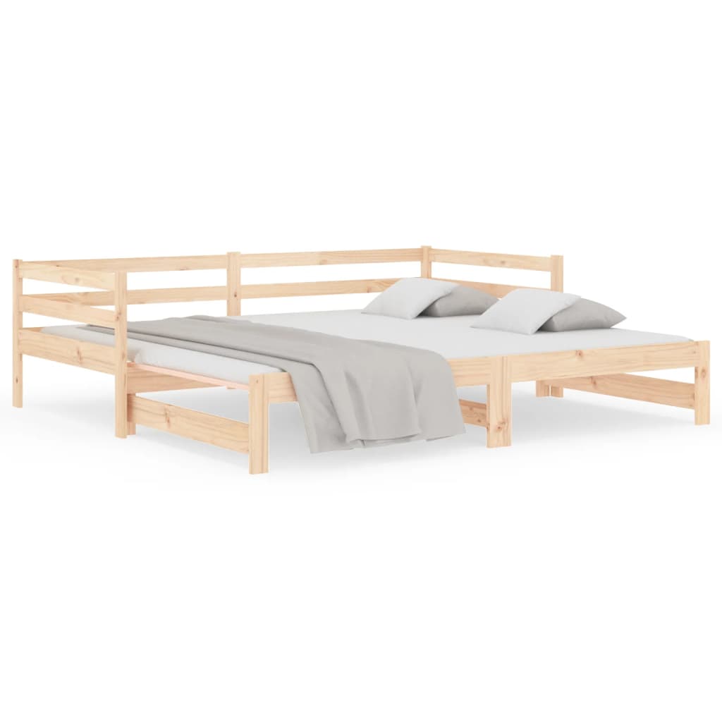 Divano Letto con Letto Estraibile 90x190 cm Legno Massello Pino - homemem39