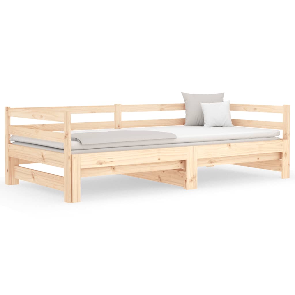 Divano Letto con Letto Estraibile 90x190 cm Legno Massello Pino - homemem39